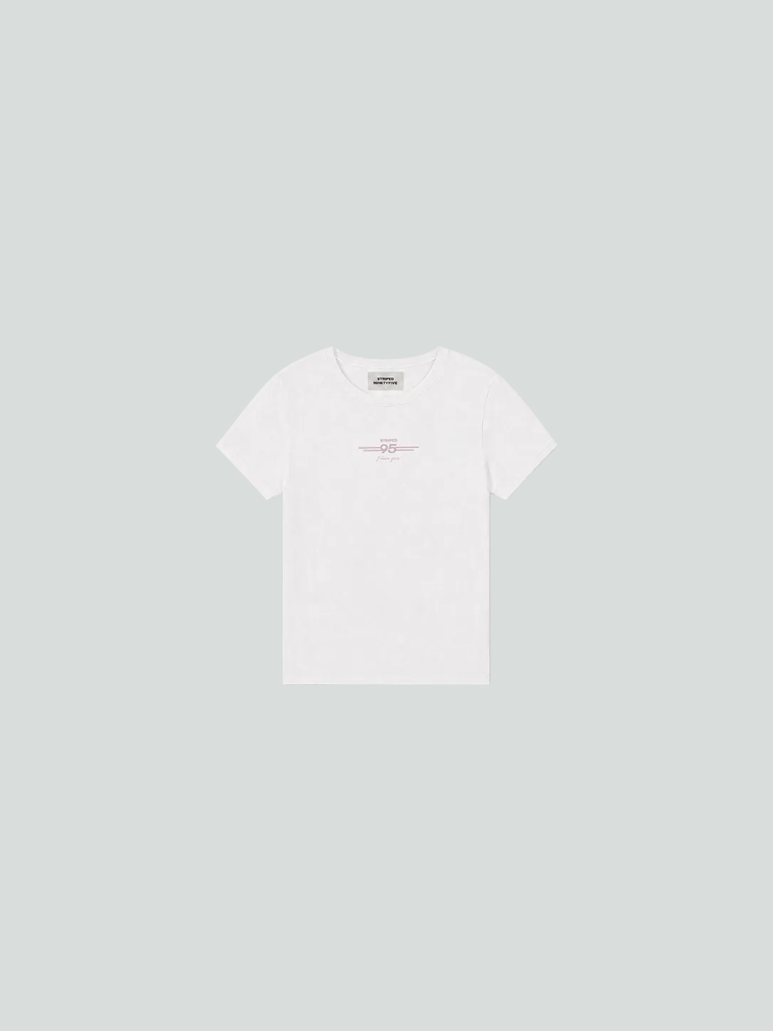 STRIPED GIRL WHITE/PINK TEE