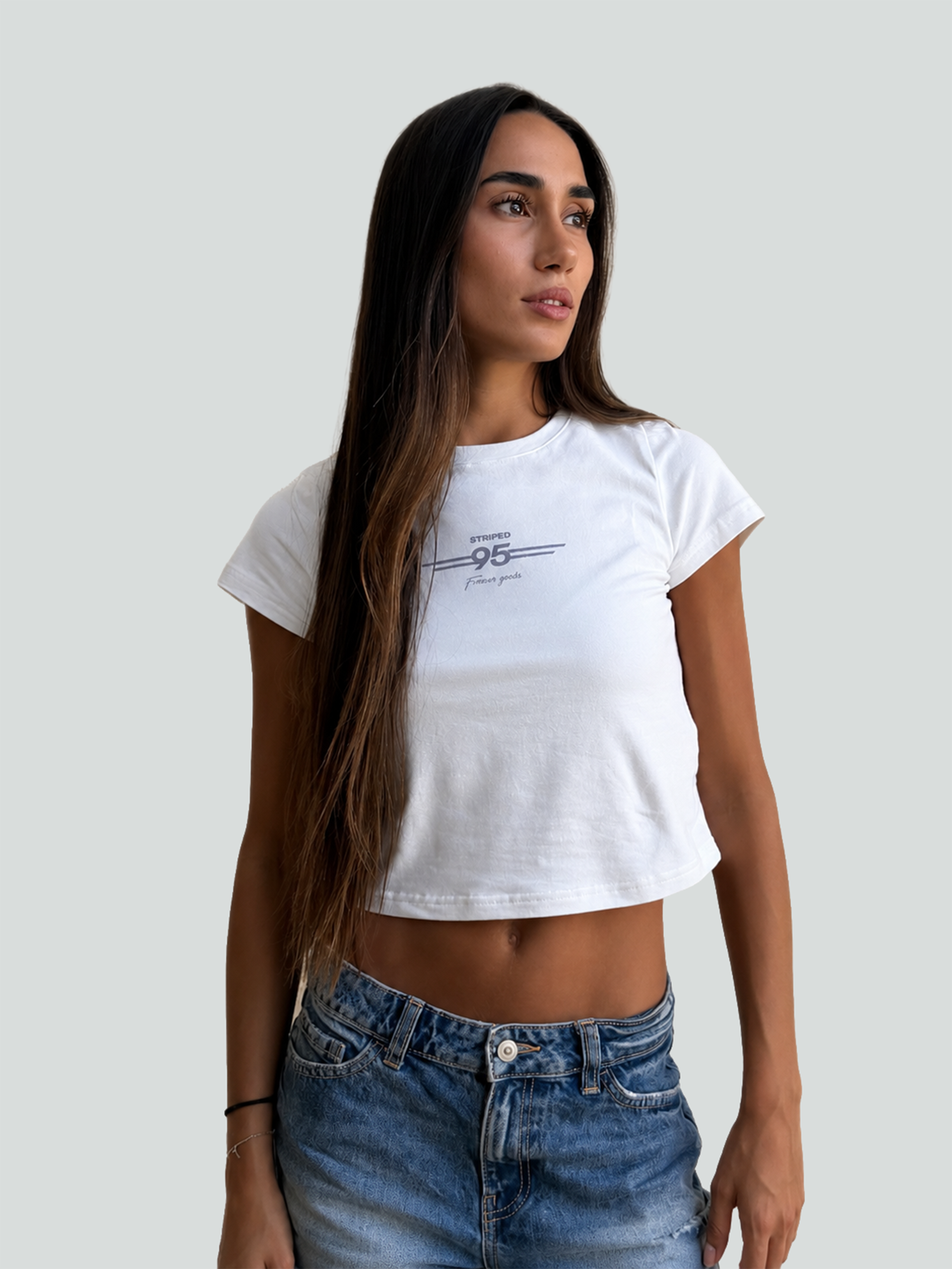 STRIPED GIRL WHITE/BLUE TEE